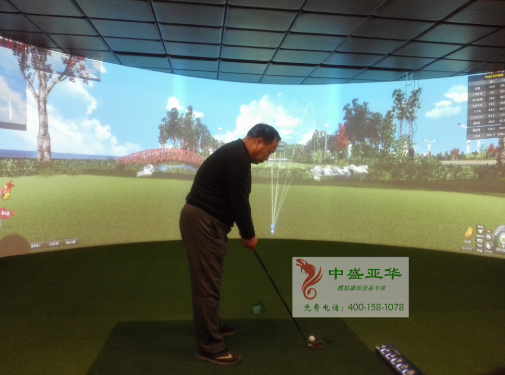 喜報：山西長治某會所環(huán)屏模擬高爾夫交付使用！